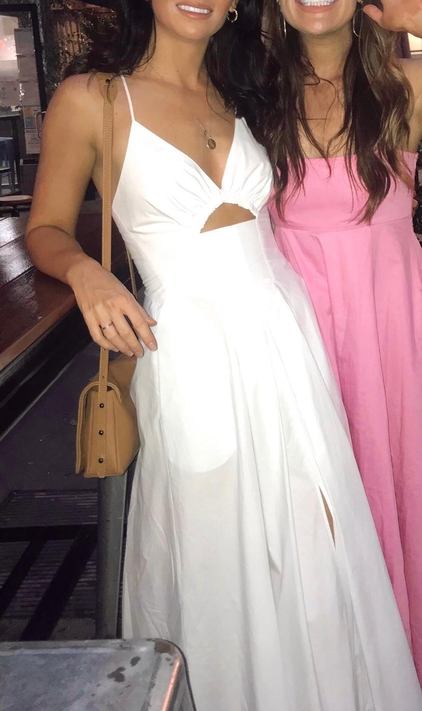 Scanlan Theodore Cotton Strappy Dress White Size 8 photo 5