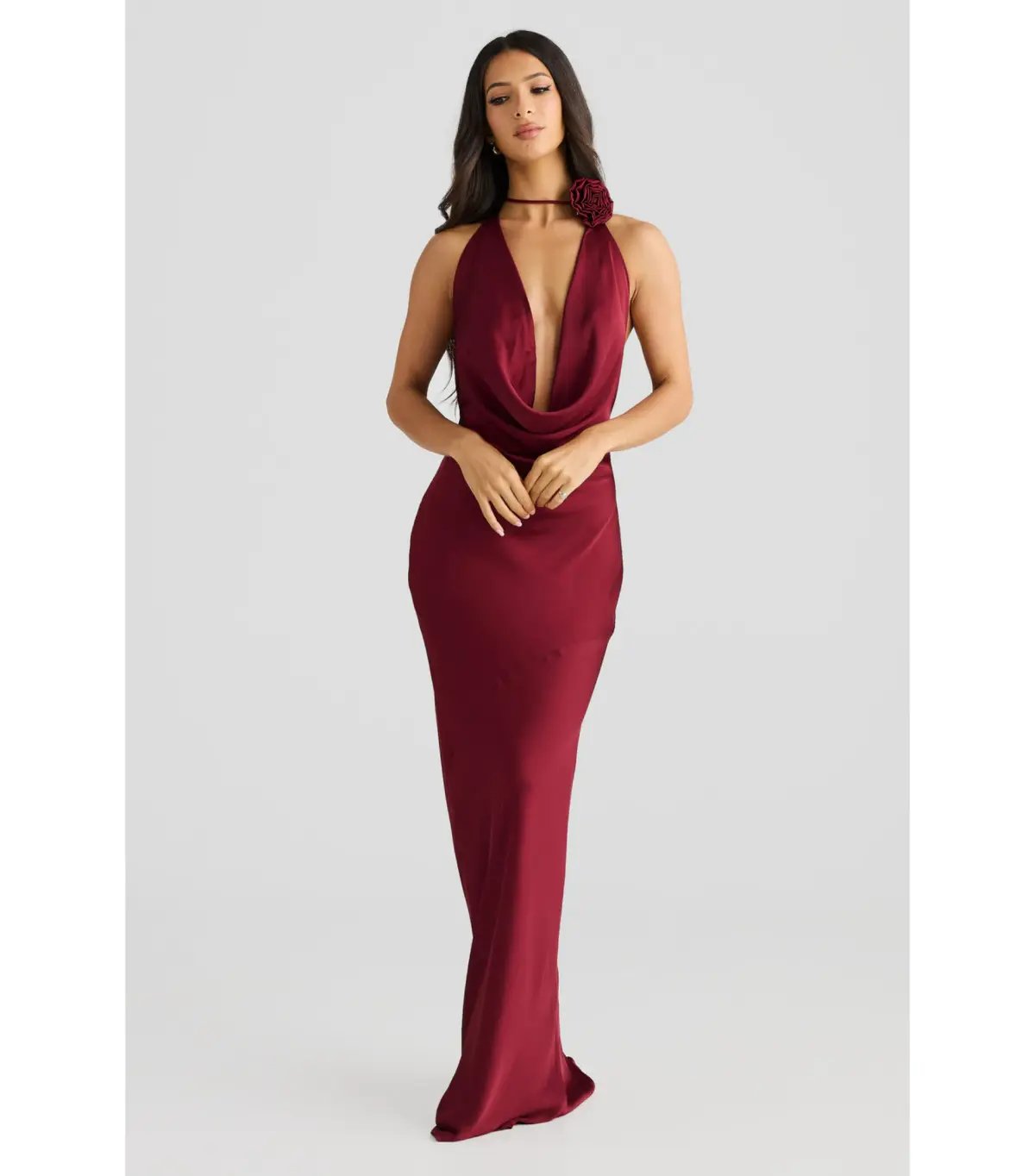 Melani The Label Josefina Maxi Dress in Shiraz Size AU 8 photo 2
