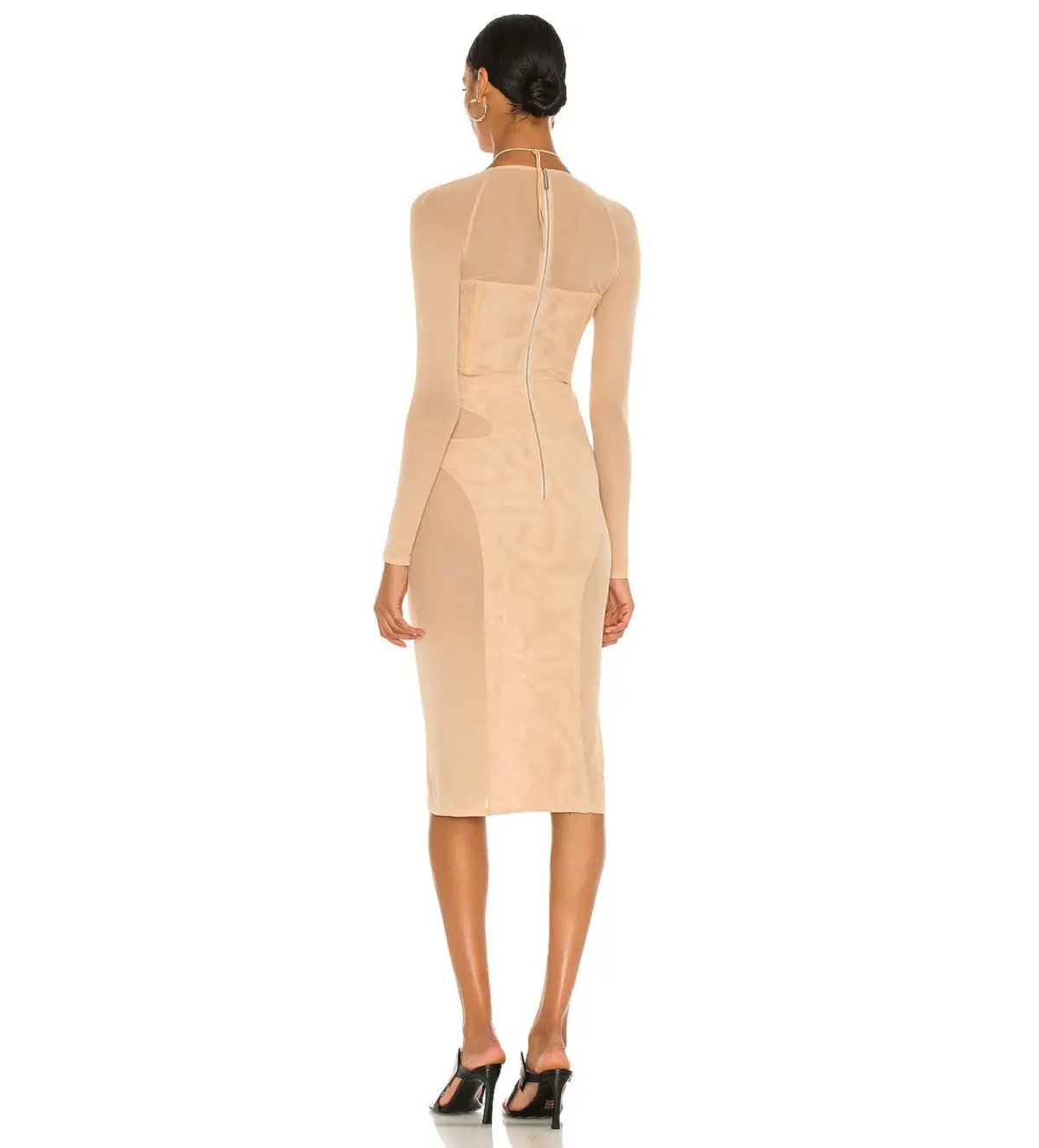 Dion Lee Powertulle Corset Midi Dress in Desert Size AU 10 photo 3
