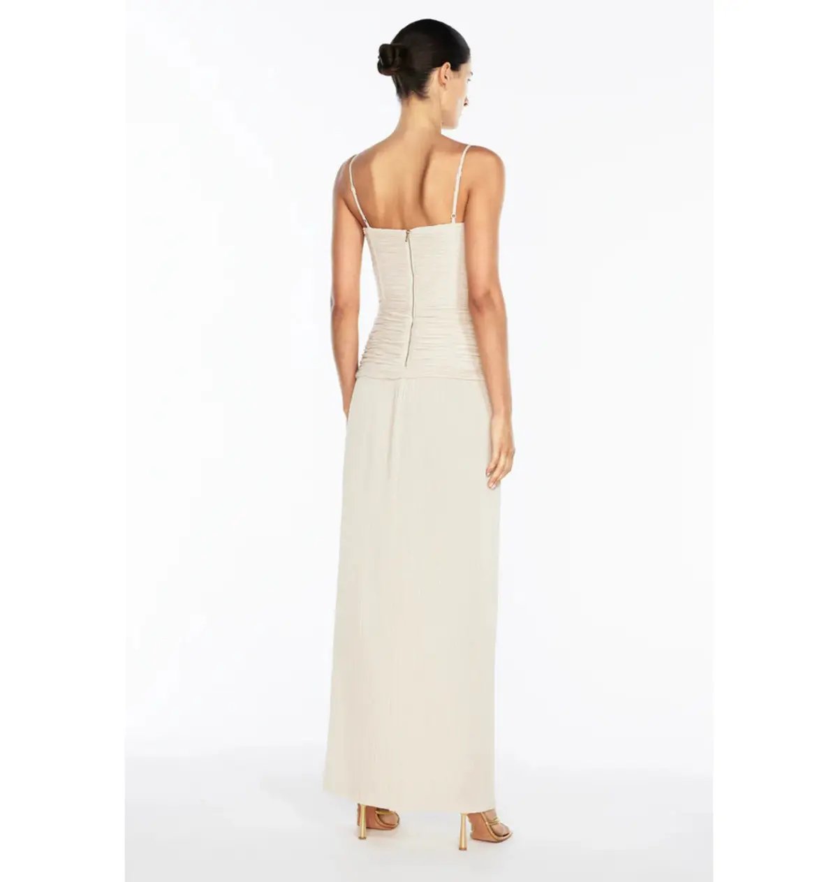 Manning Cartell Double Time Pleat Dress Nougat Size AU 10 photo 2