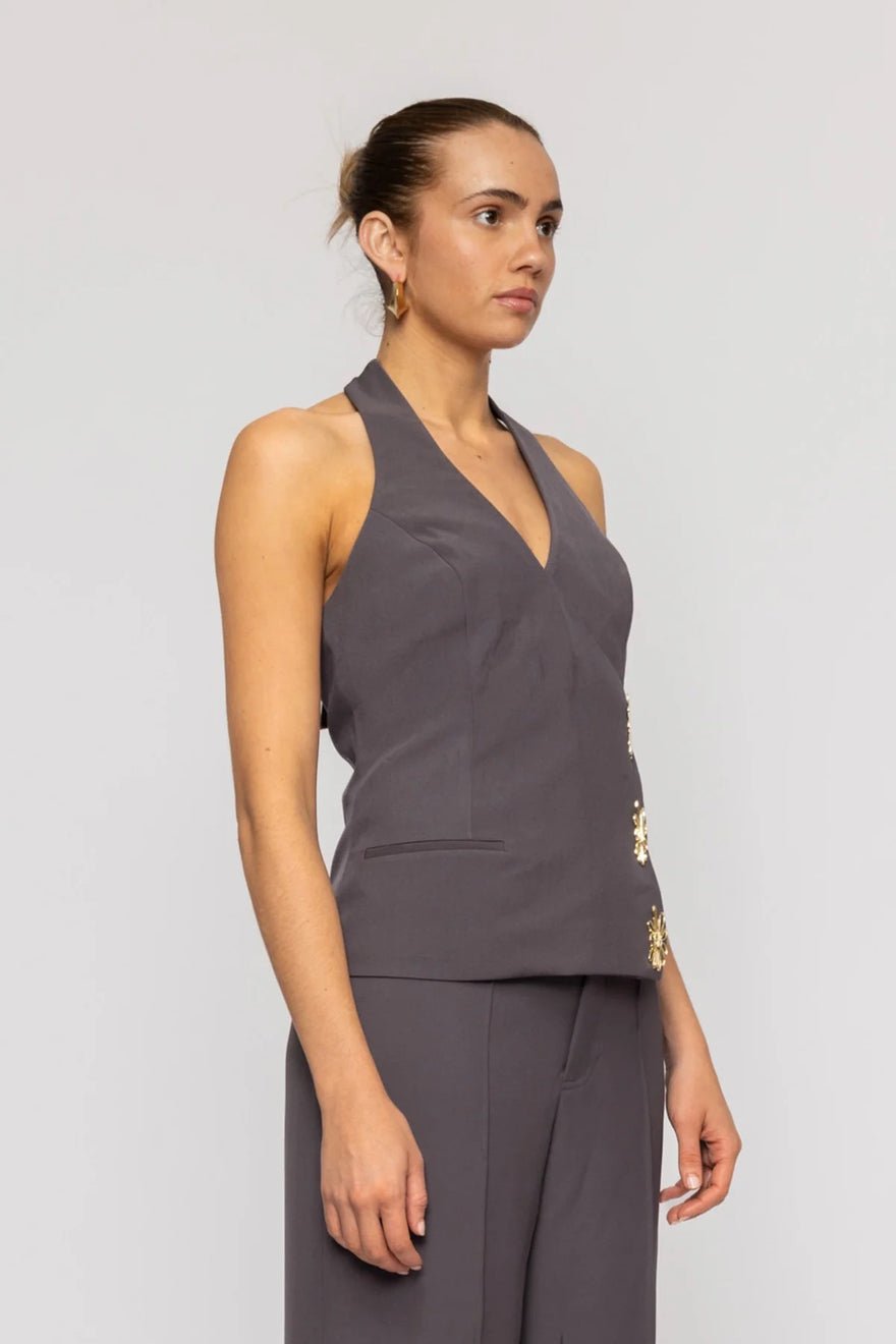 The Wolf Gang Inka Vest Top - Ash photo 4