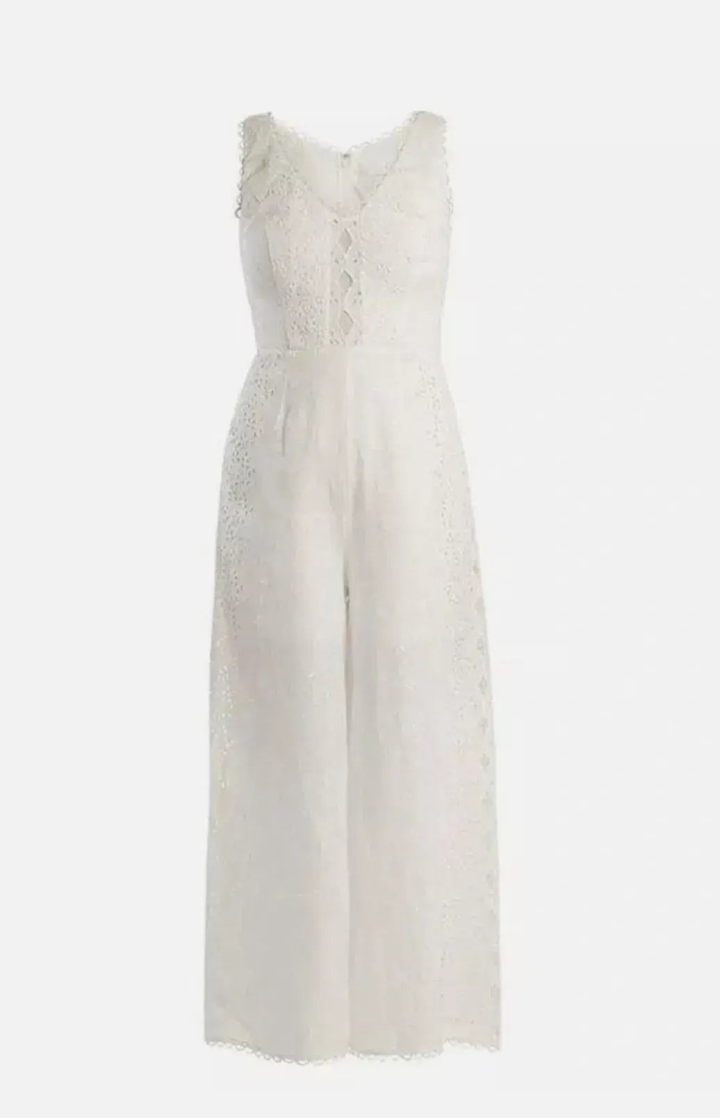 Zimmermann Helm Eyelet Vine Jumpsuit Ivory Size 0 / AU 8 photo 3