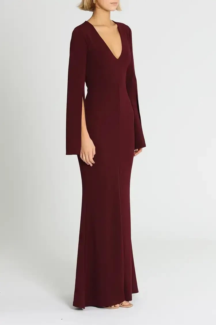 Pasduchas Amaryllis Gown in Wine Size 8 photo 2
