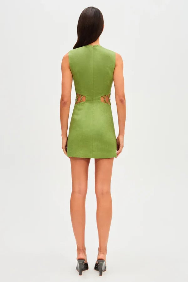 MISHA COLLECTION ELLIE MINI DRESS - AVOCADO photo 4