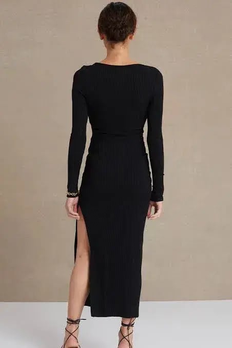 Bec & Bridge Della Vita Midi Dress in Black Size 12 / L photo 3