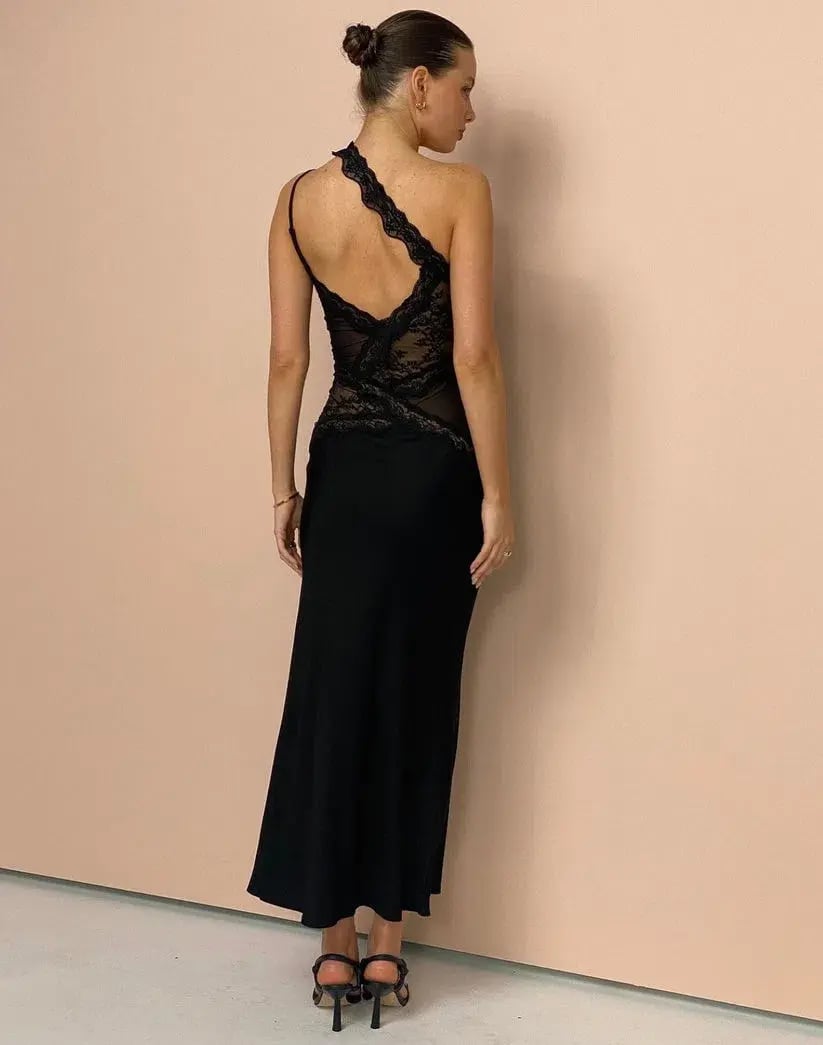 Bec and Bridge Ria Asym Maxi Dress Black Size 10 photo 3