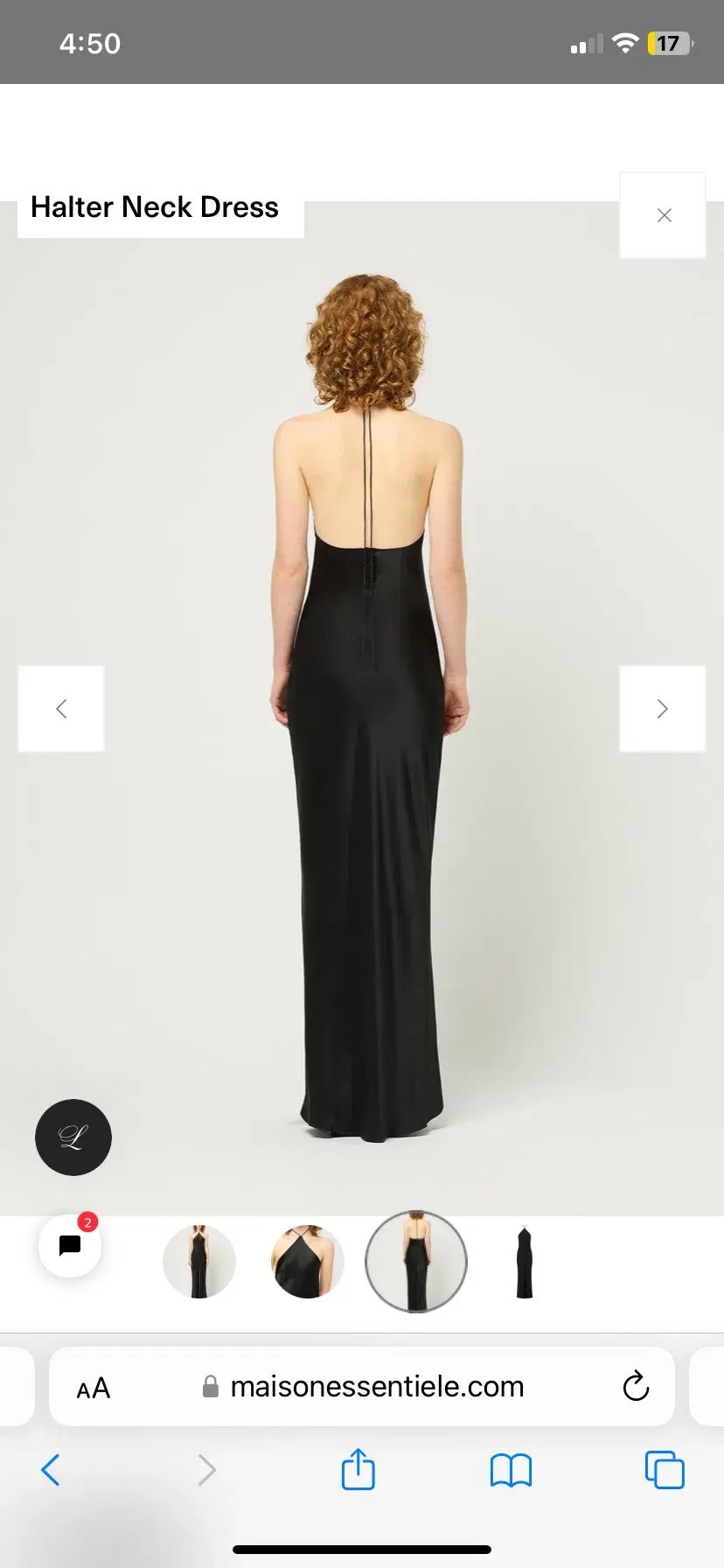 Maison essentiele halter neck dress Black S photo 3