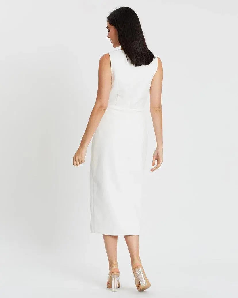 Derma Department Zèline Midi Dress White Size 6 photo 3