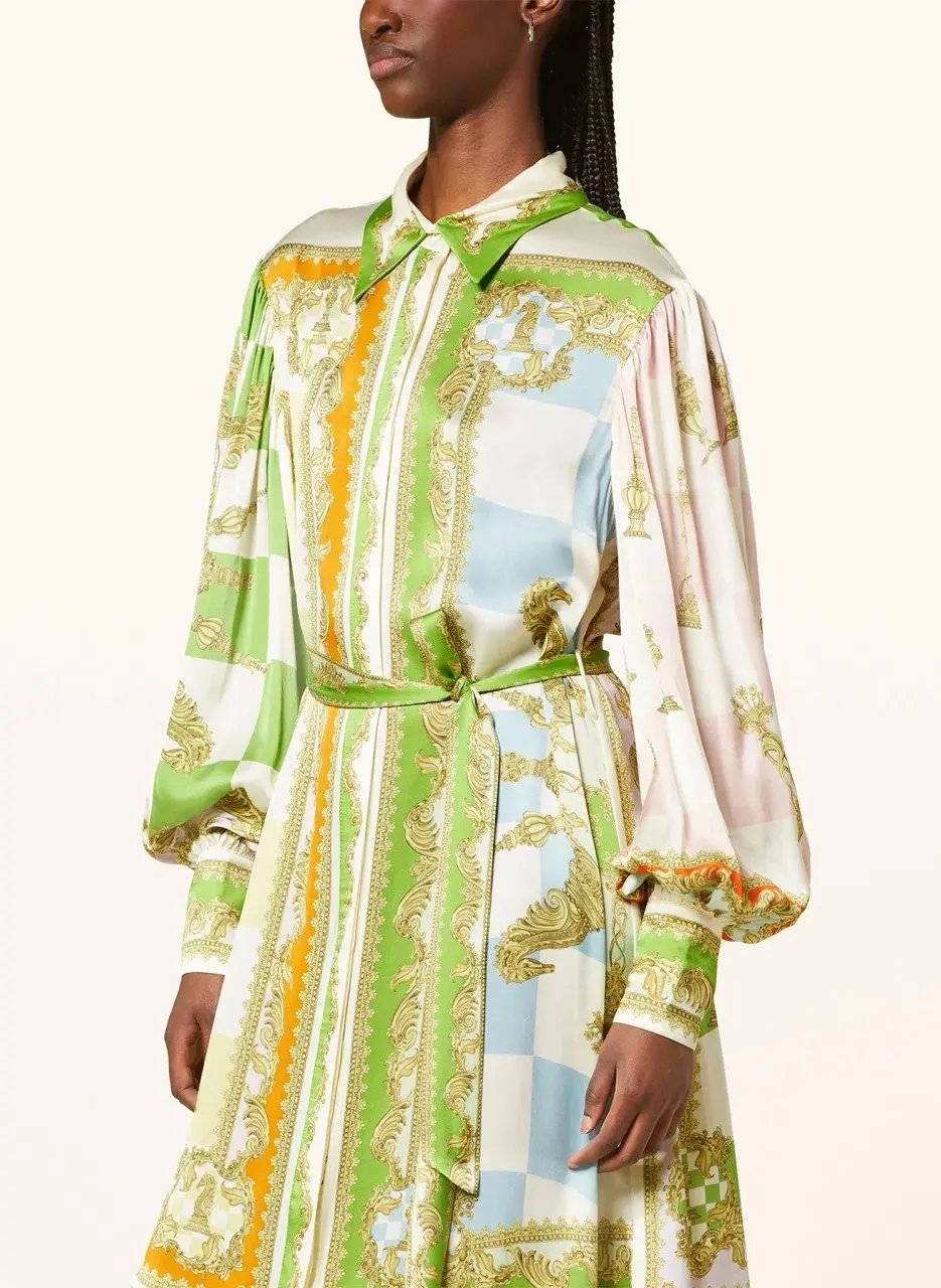 Alemais Checkmate Silk Shirtdress Multi Size AU 8 photo 16