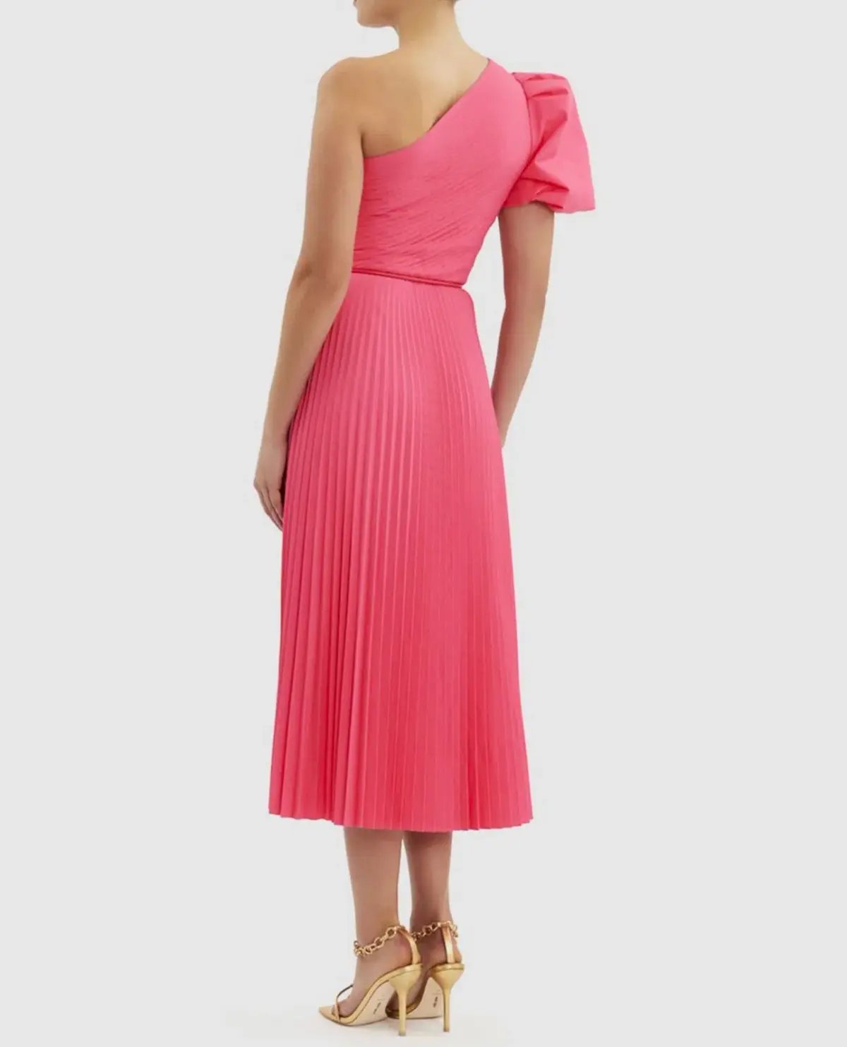 Rebecca Vallance  Rosa One Shoulder Midi Dress  Pink Size 12 photo 2