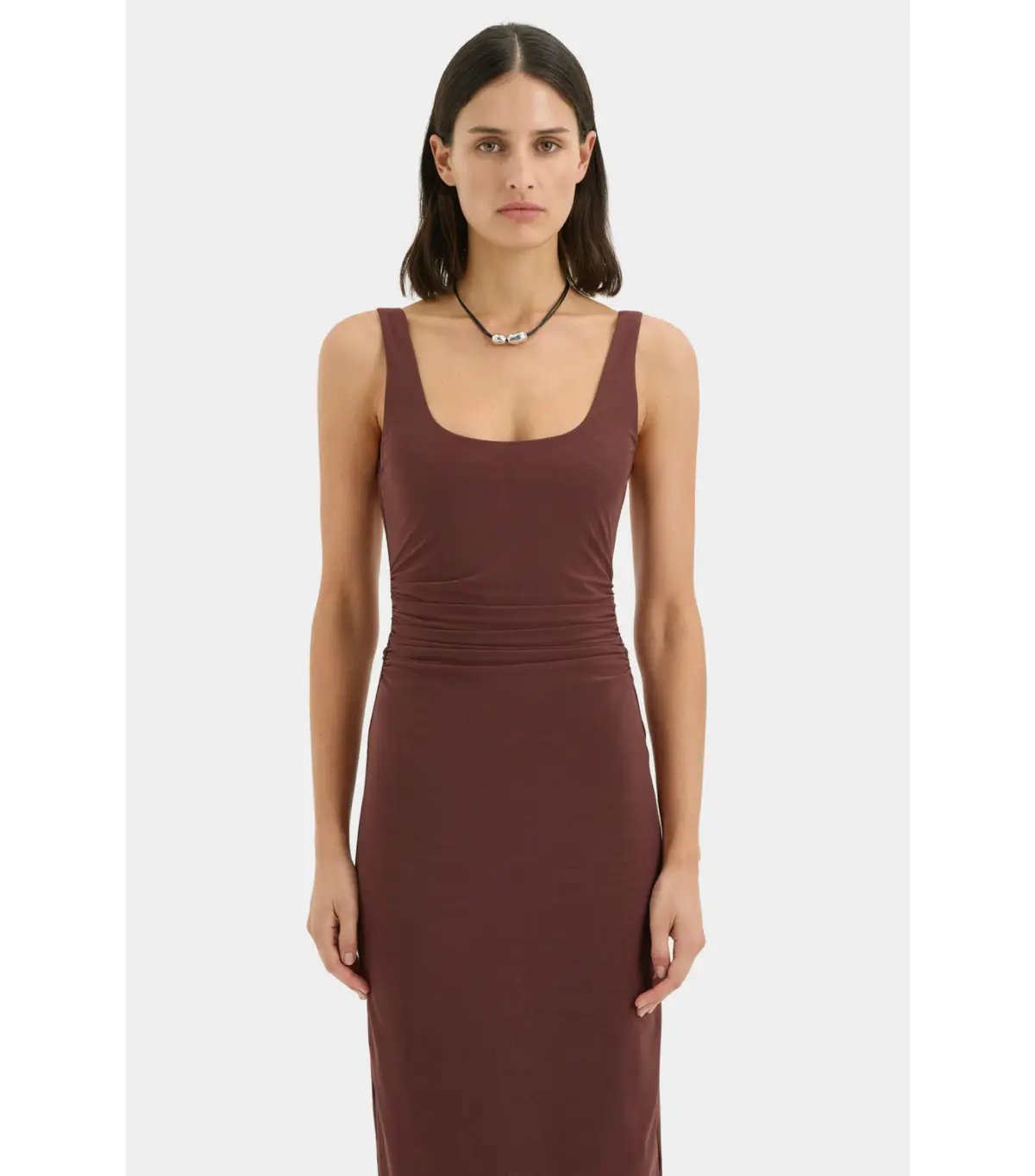 Sir the Label Jacques Twist Midi Dress Espresso Brown Size 2 / AU 10 photo 3