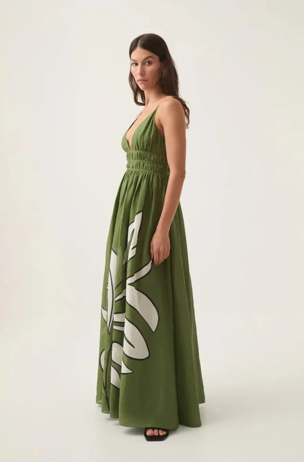 Aje Planetary Maxi Dress Abstract Fern Size 14 photo 2
