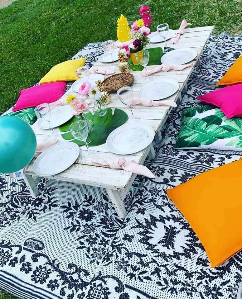 Picnic Tables set up for hire photo 4