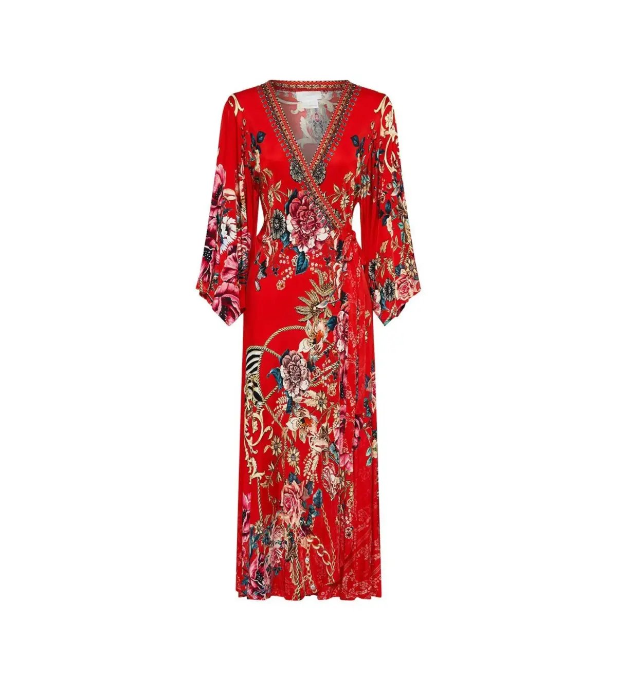 Camilla Jersey Wrap Midi Dress And The Queen in Wore Red Size M AU 12 photo 4
