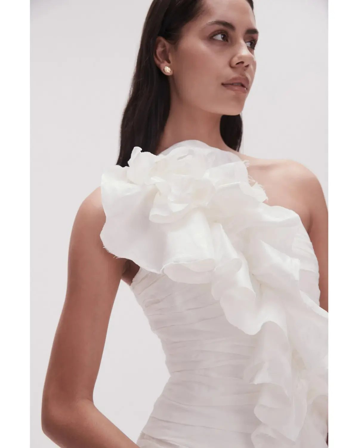 Aje Adelia Ruffle Mini Dress Ivory Size AU 12 photo 3