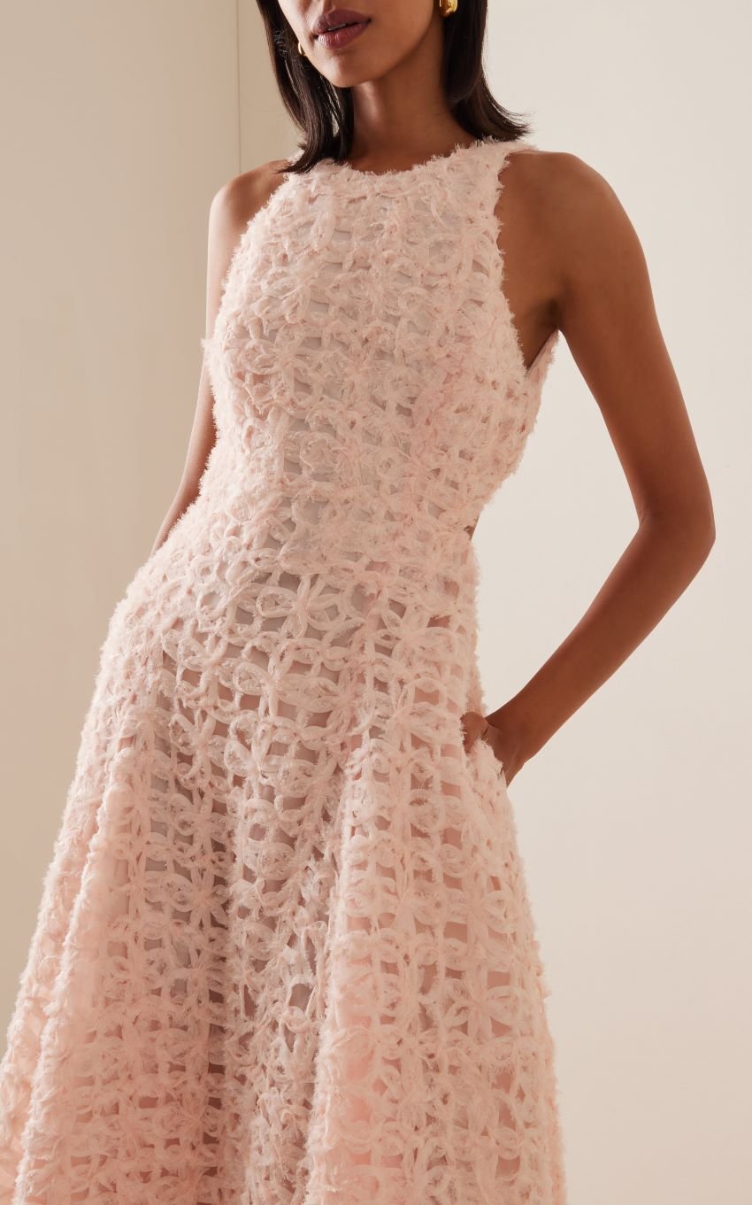 Aje Quintette Backless Midi Dress in Pink photo 2