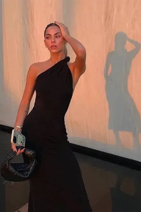 Misha Dune Dress Black Size 6 photo 4
