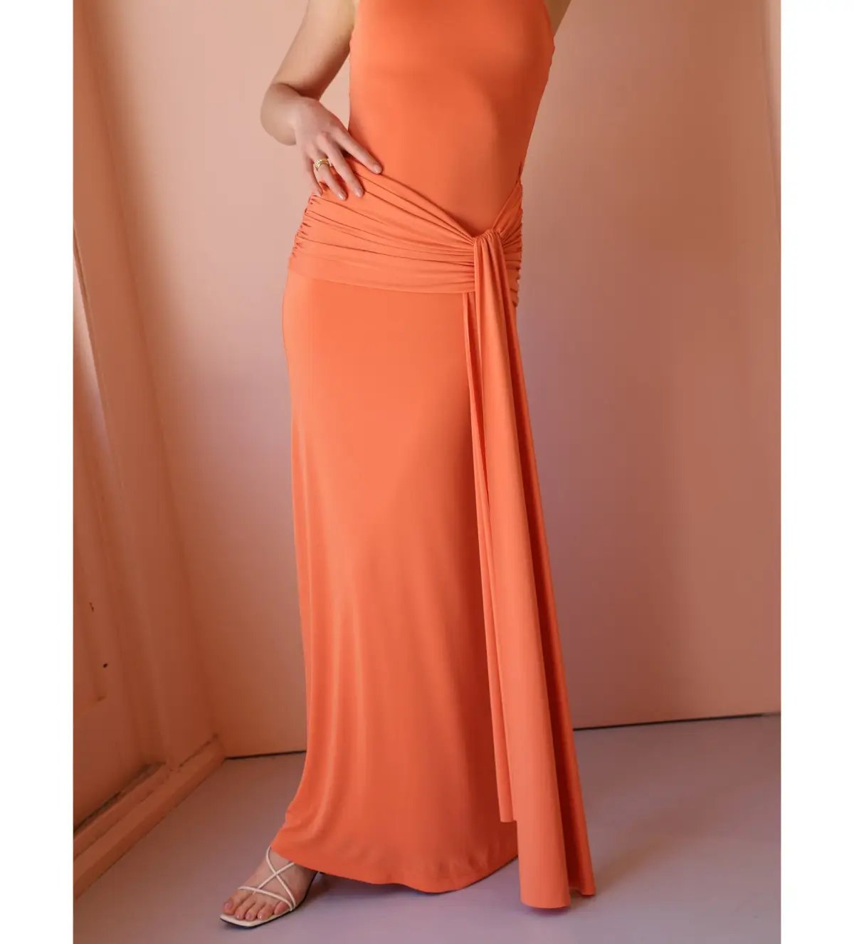 By Nicola Charli Racerback Sarong Dress in Sunset Size S / AU 8 photo 4