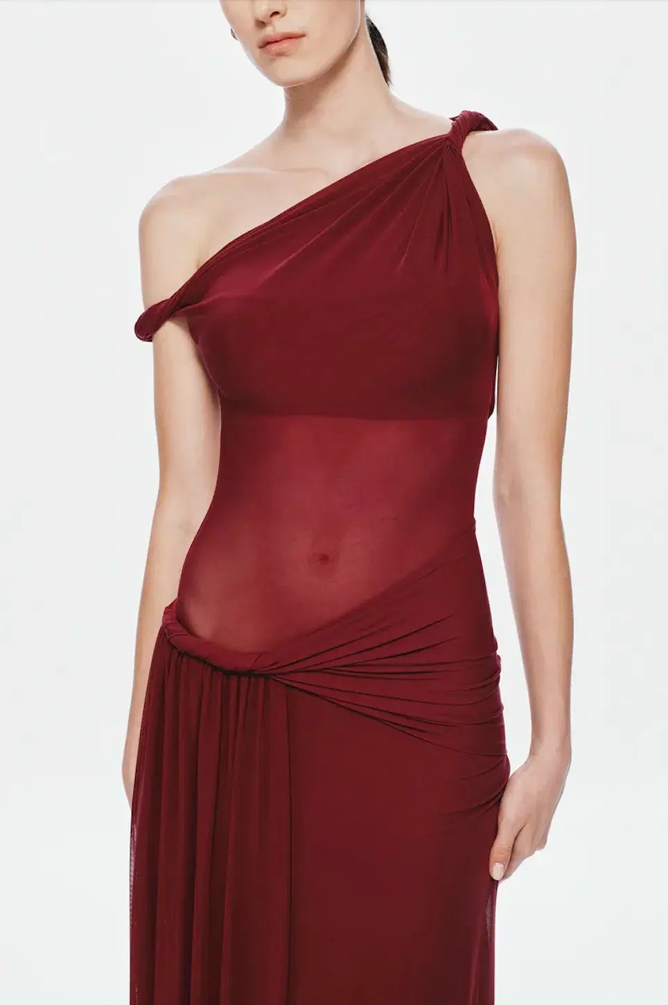 Misha The Sisal Mesh Maxi Dress in Port Size S/AU8 photo 3
