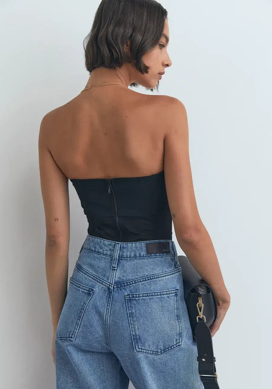 Viktoria and Woods Rome Bustier Corset Top in Black Size 1 / AU 8 photo 3