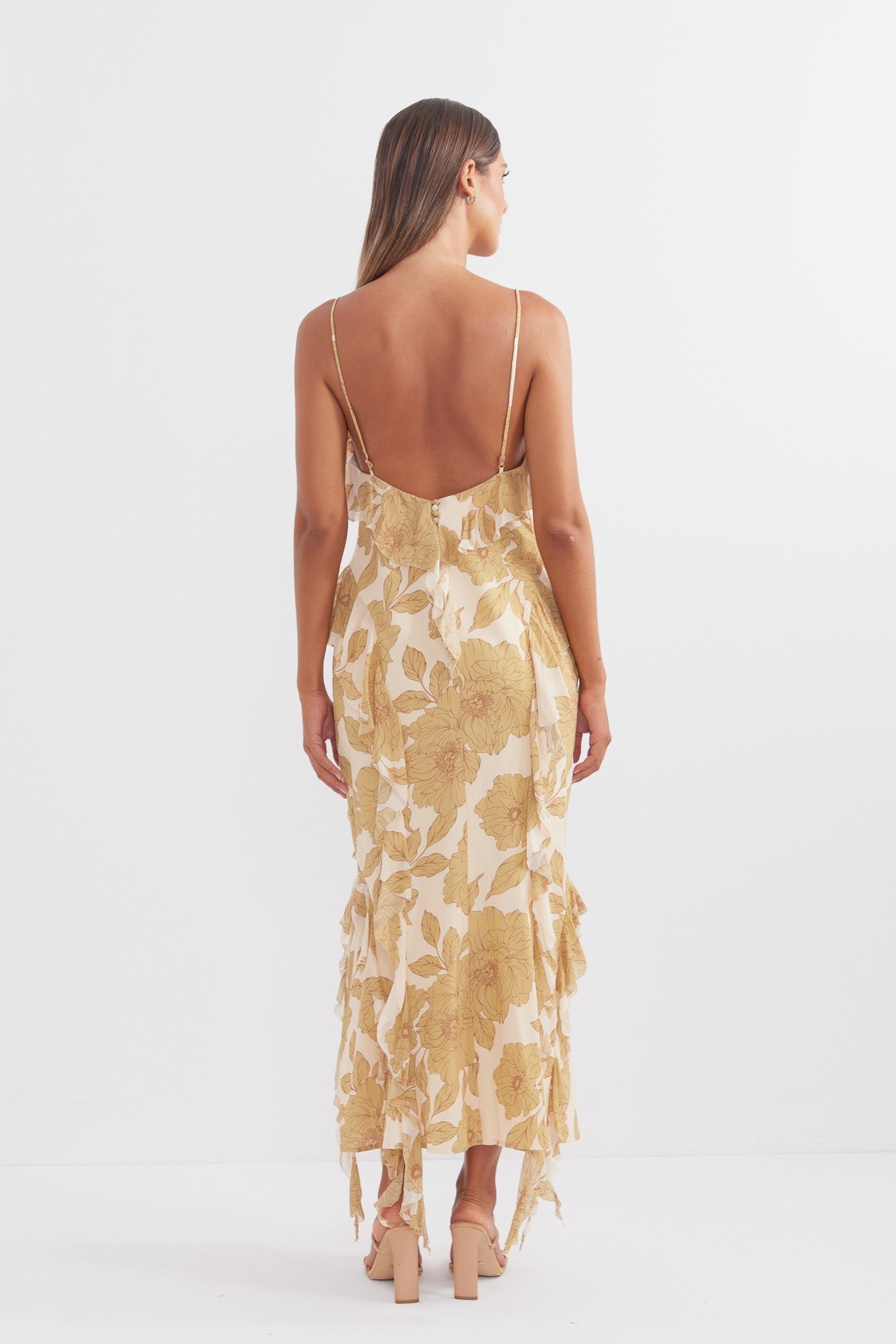 PASDUCHAS DARLING CASCADE MIDI - GOLDEN photo 6