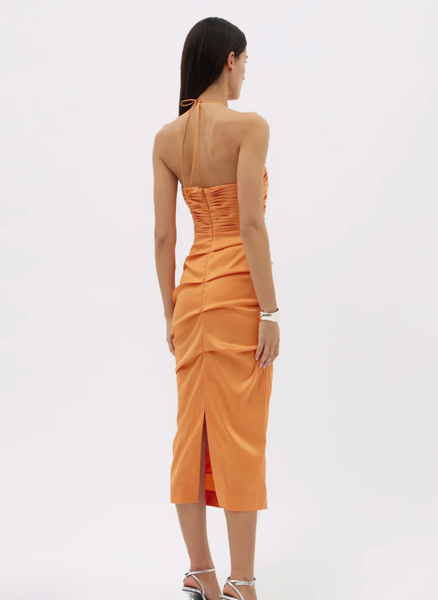 Rachel Gilbert Ayla Ruched Midi Dress photo 2