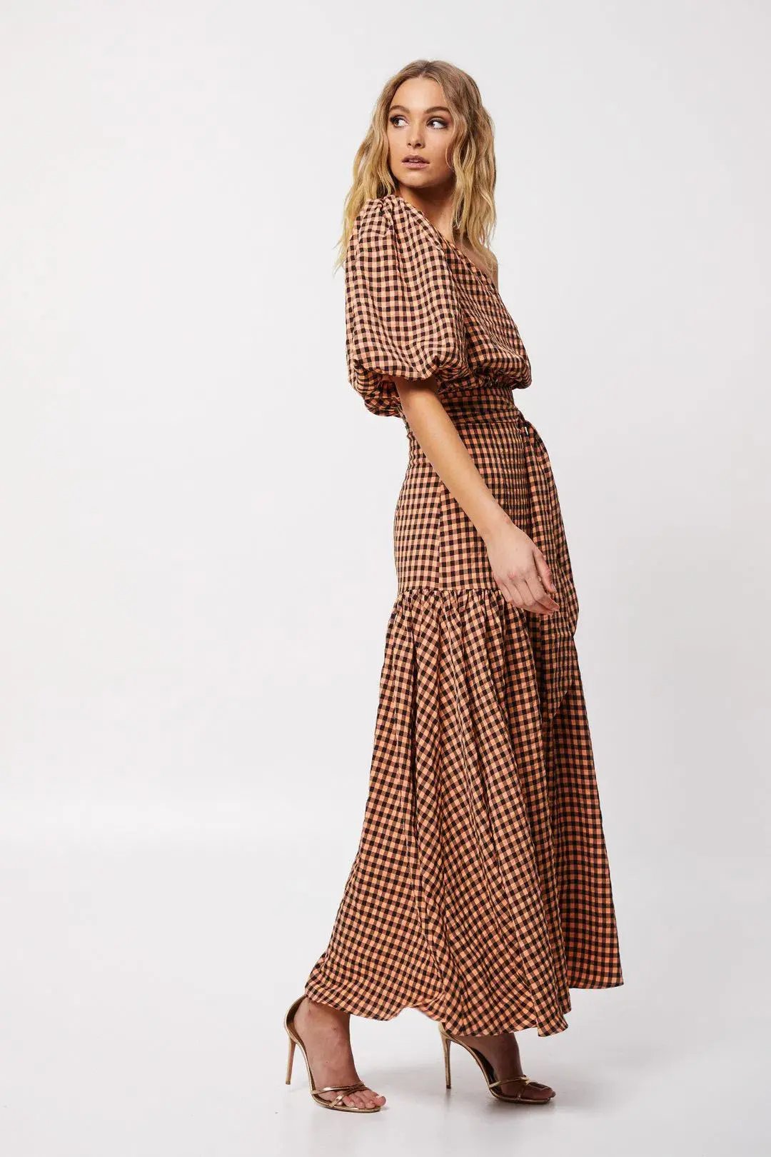 Mossman The Checked Out Maxi Dress Print Size 10 photo 5