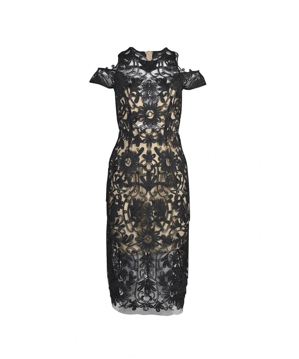 THURLEY Eden Midi Dress Black Size 8 photo 3