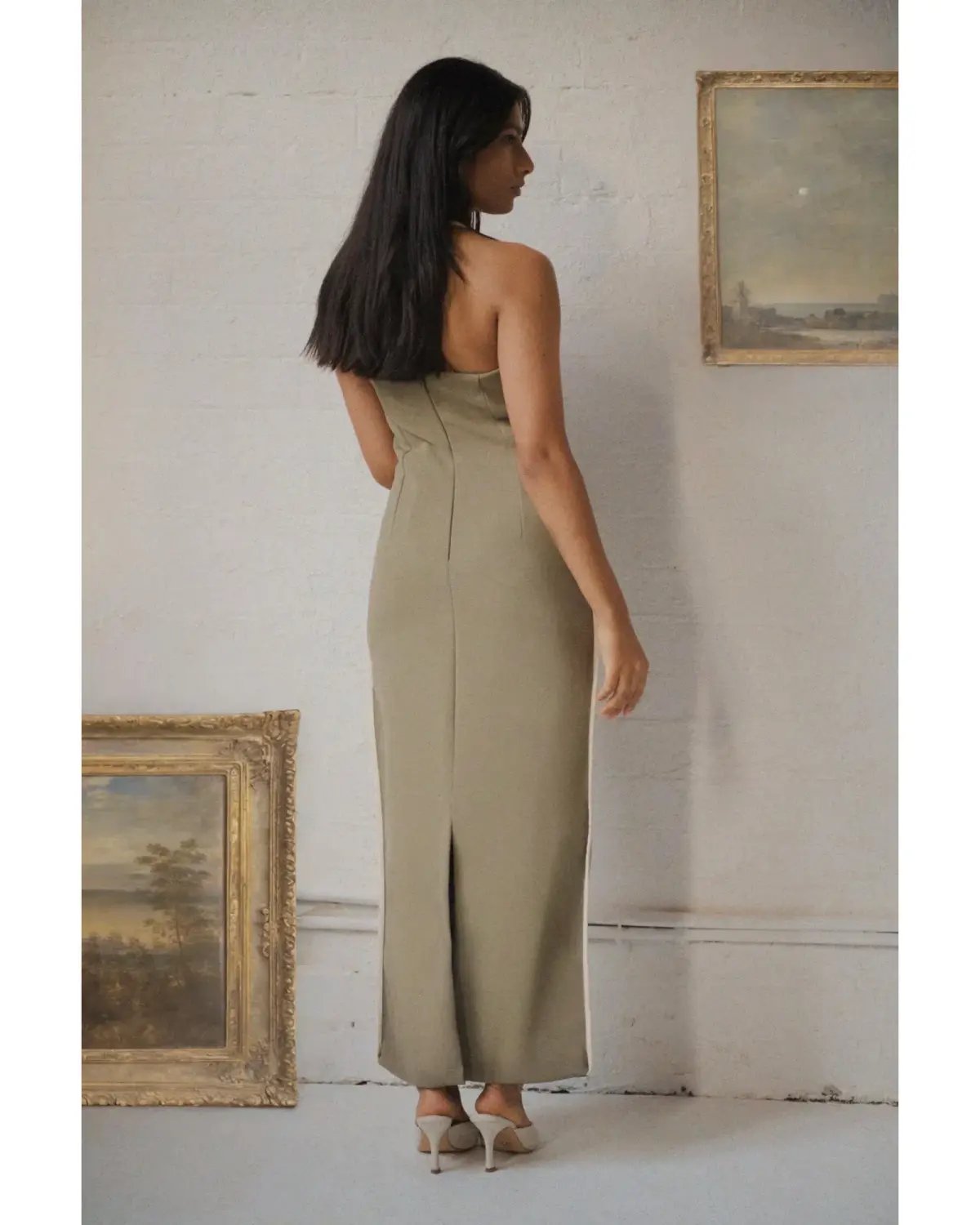 Paris Georgia Nassia Dress Khaki Size AU 10 photo 4