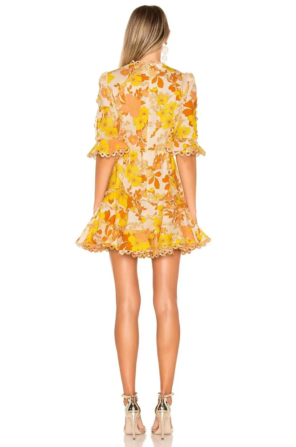 Zimmermann Primrose Flutter Dress Floral Size 8 photo 2