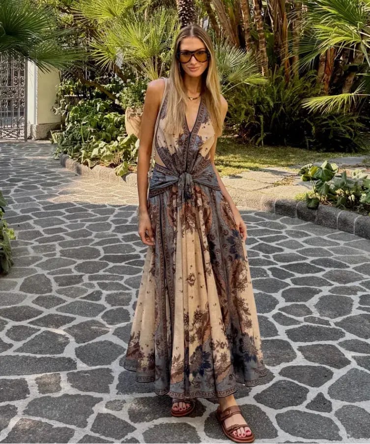 Zimmermann Ascension Plunge Halter Maxi Dress photo 3