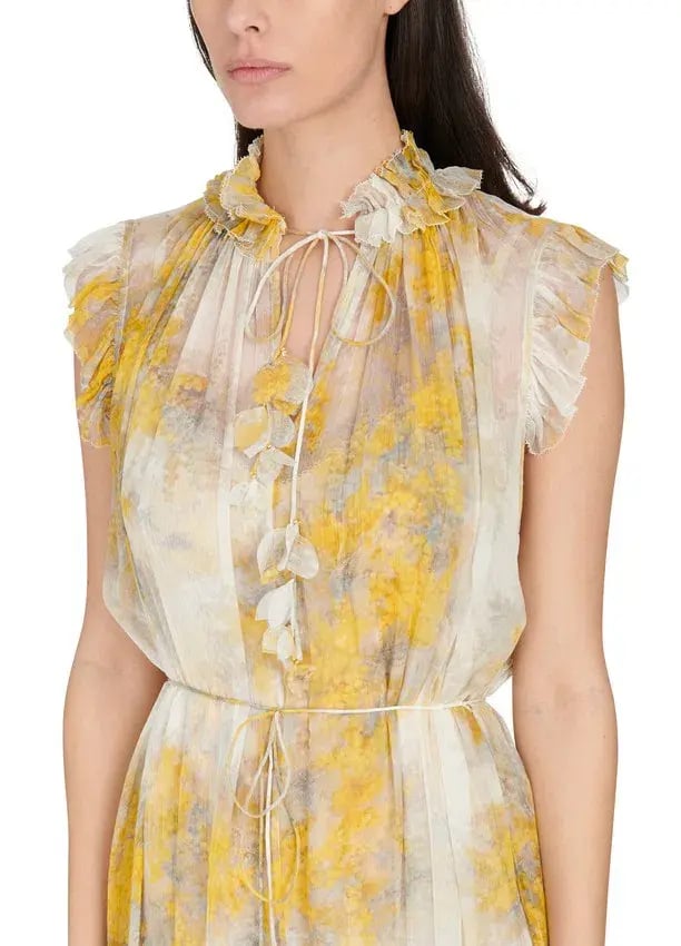 Zimmermann Botanica Wattle Midi Dress Print Size 0 photo 2