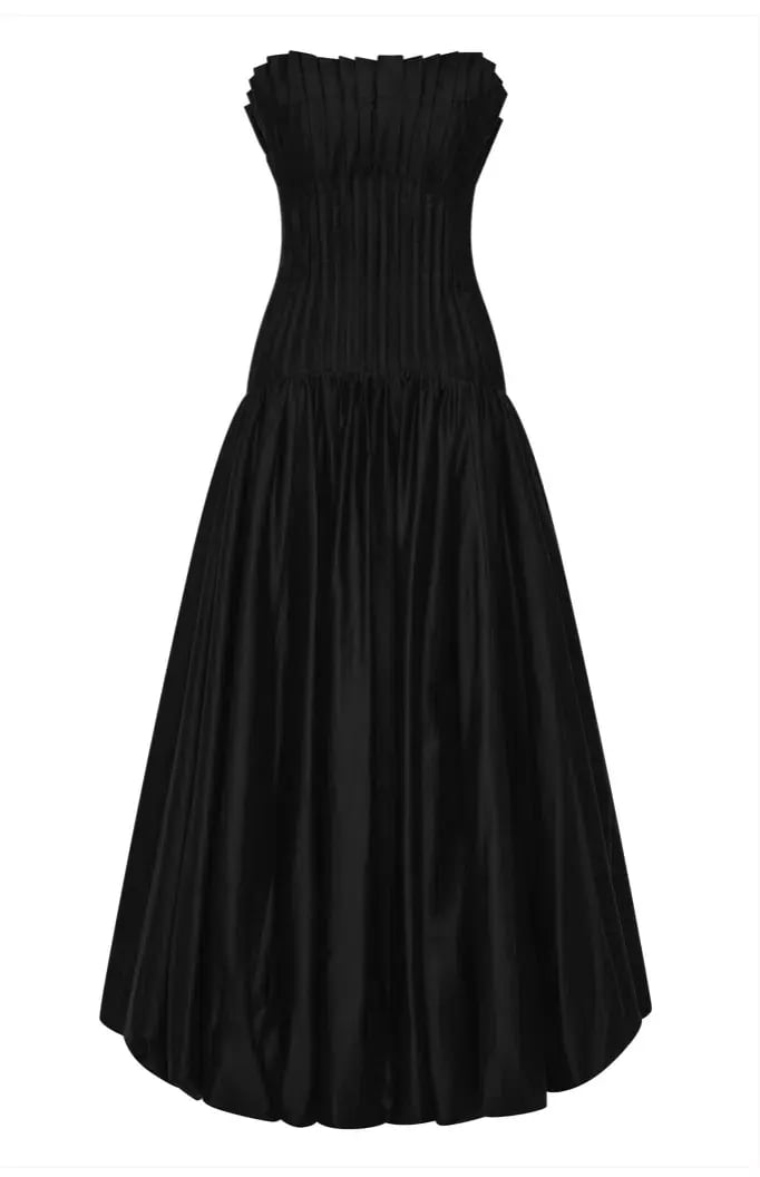 Aje Ivy Bubble Hem Gown Black Size 8 photo 7