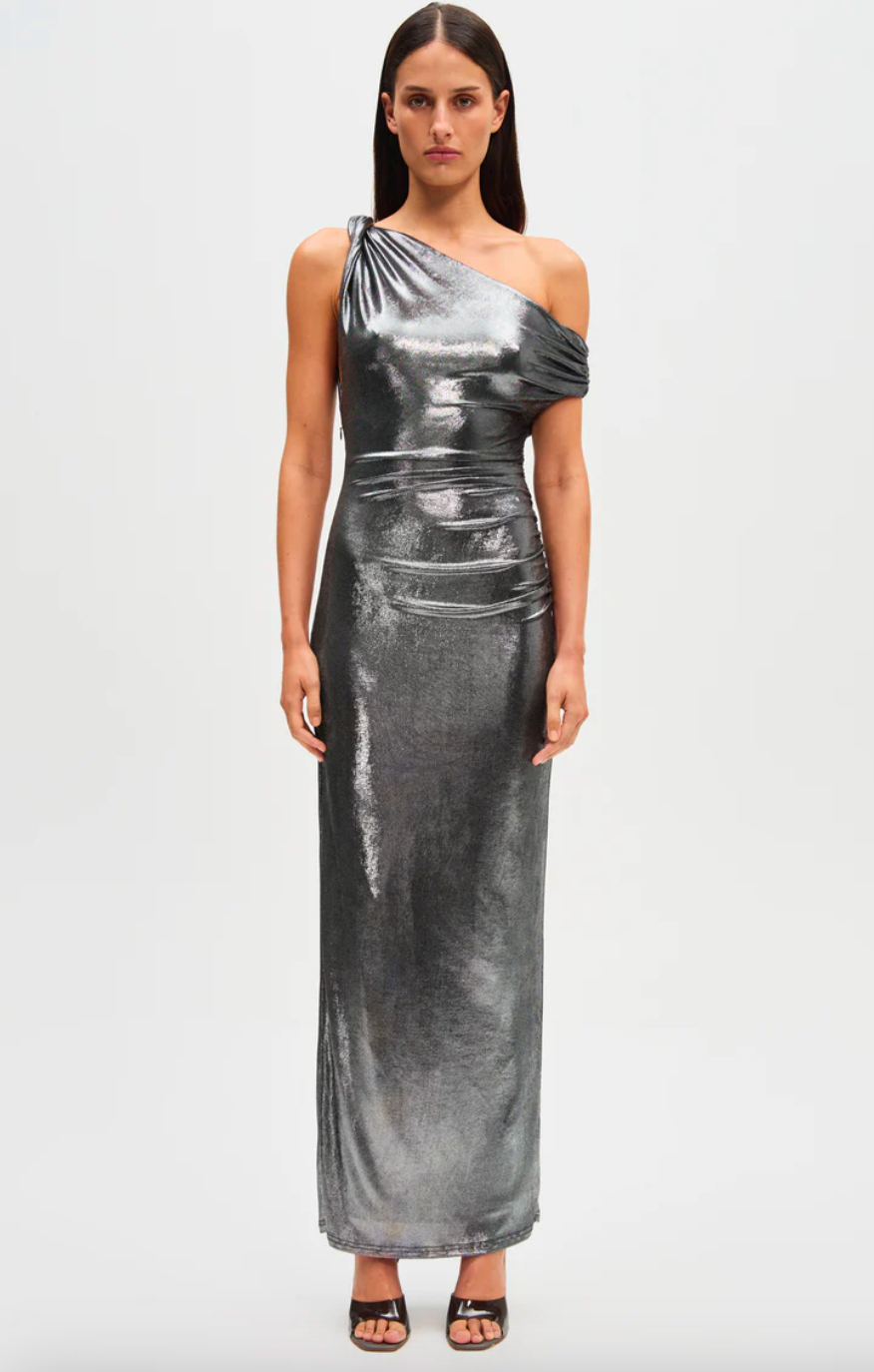 NYRA METALLIC GOWN BY MISHA BROWN photo 6
