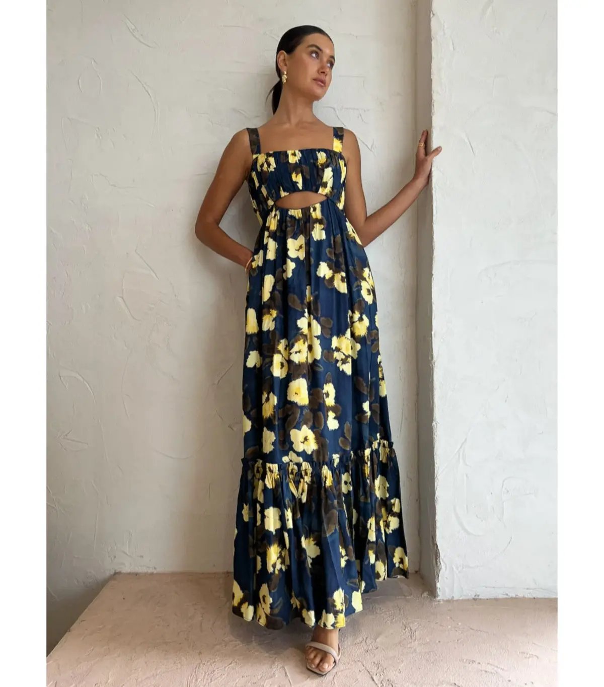 Acler Luddenham Maxi Dress Floral Posy Size US 6 / AU 10 photo 2