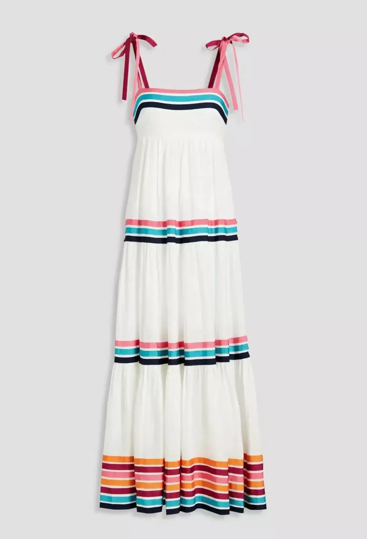 Zimmermann Lulu Tiered Ribbon Dress Stripe Size 0 / AU 8 photo 3