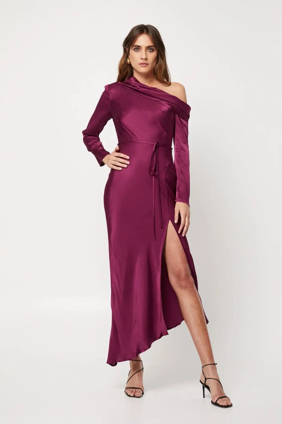 Mossman The Motion Dress Burgundy Size 8 photo 2