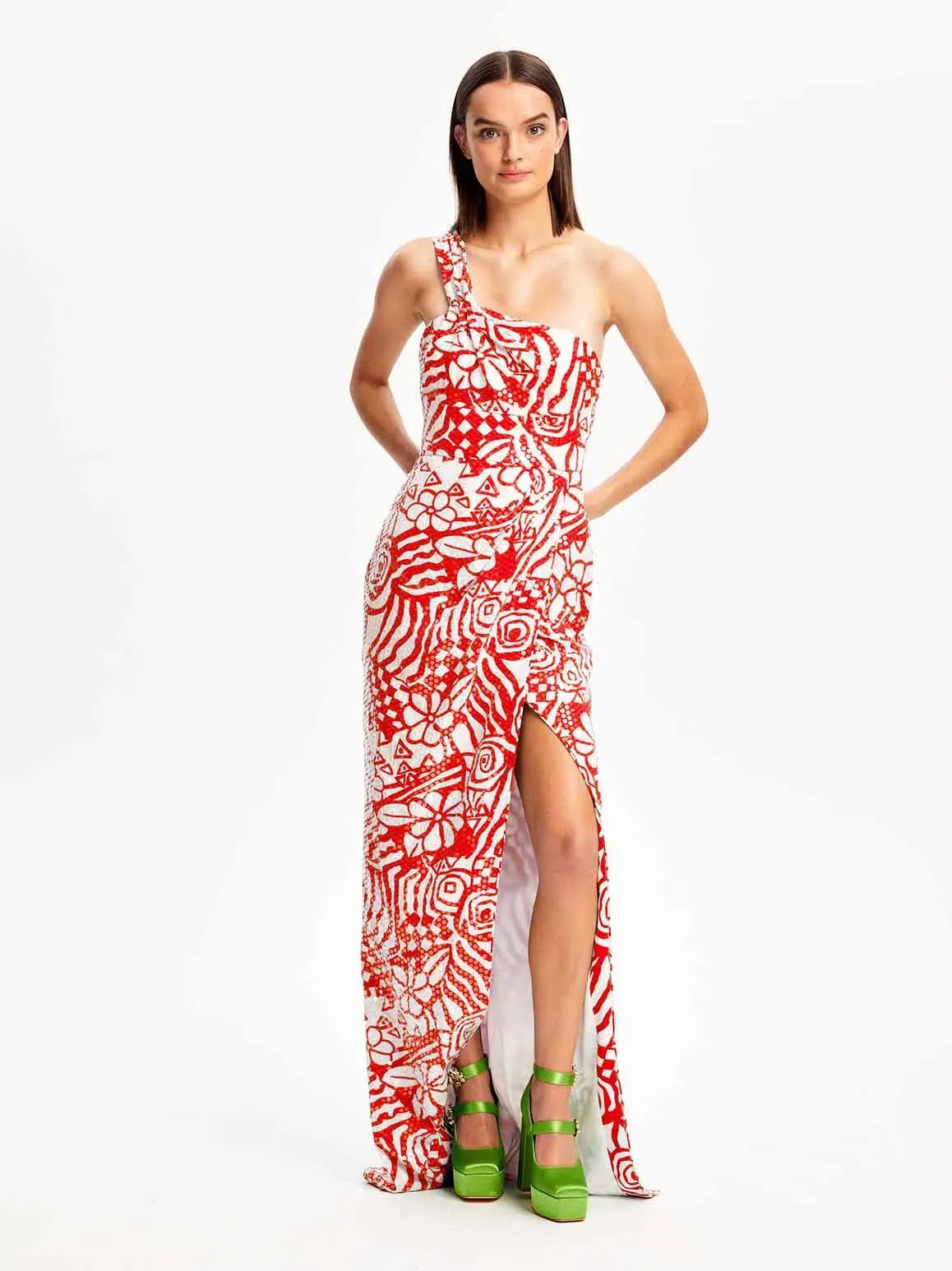 Alice McCall Daisy Daze Gown in Salsa Red Size 10 AU photo 4