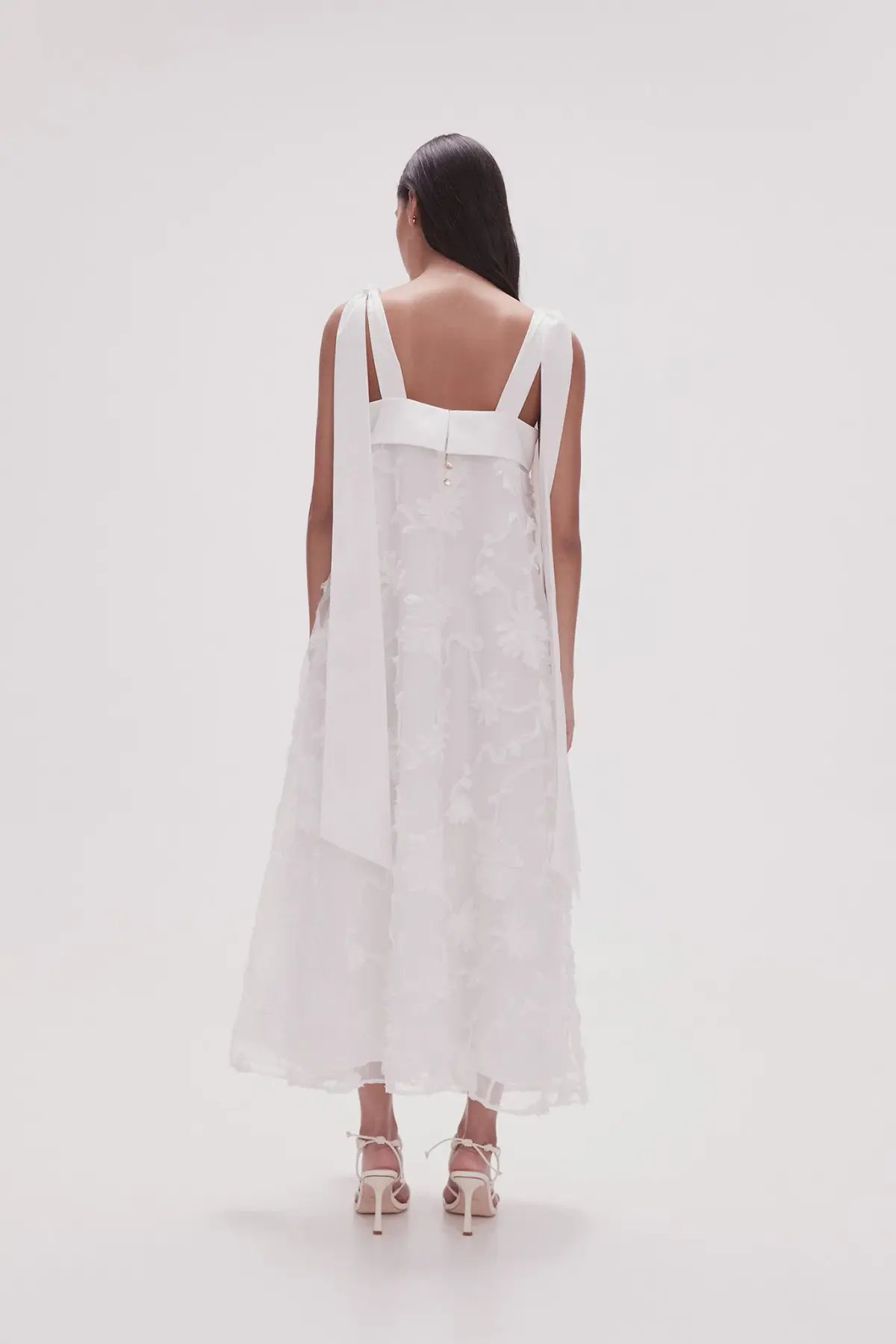 Aje Ursula Midi Dress Ivory Size 14 photo 3