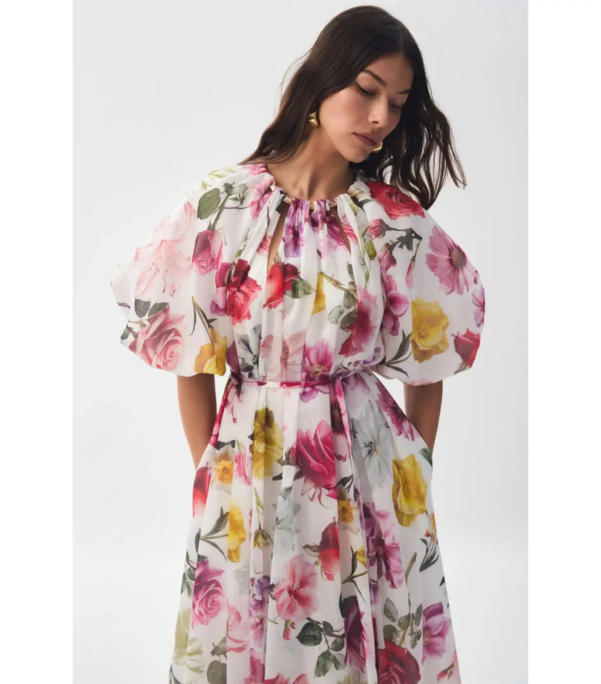 Aje Fleur Midi Dress in Collage Floral Size 8/S photo 4