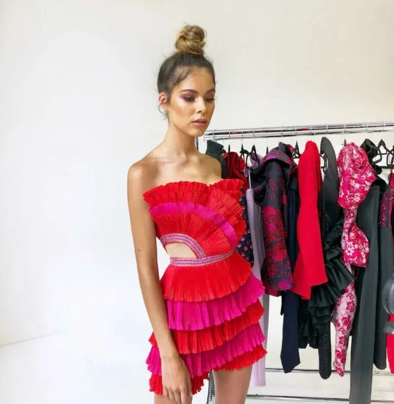 Eliya the Label Maryanne Mini Dress Red and Pink Size XS/Au 6 photo 4