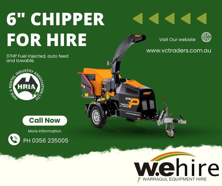 4" Chipper For Hire - 31HP V Twin Motor photo 2