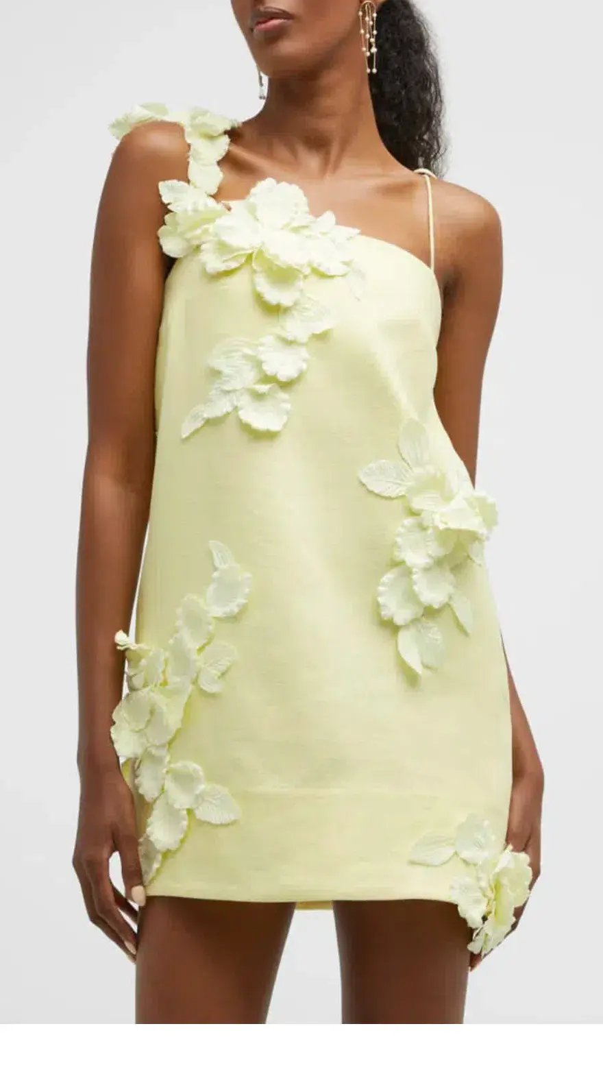 Zimmermann High Tide Lift Shift Flower Mini Dress Lemon Size 1 / AU 10 photo 3