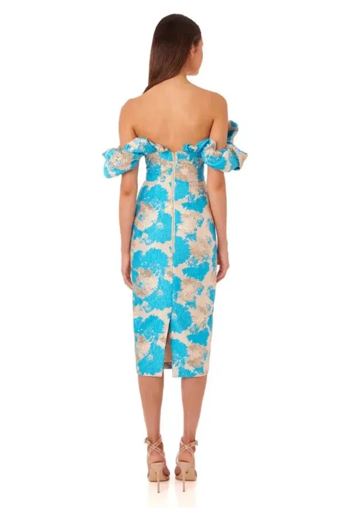 Eliya the Label Brielle Dress Midi Blue Size M / AU 10 DC photo 2