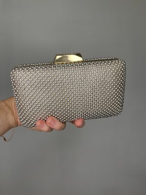 Olga Berg Natasha Mesh Clutch Gold photo 2