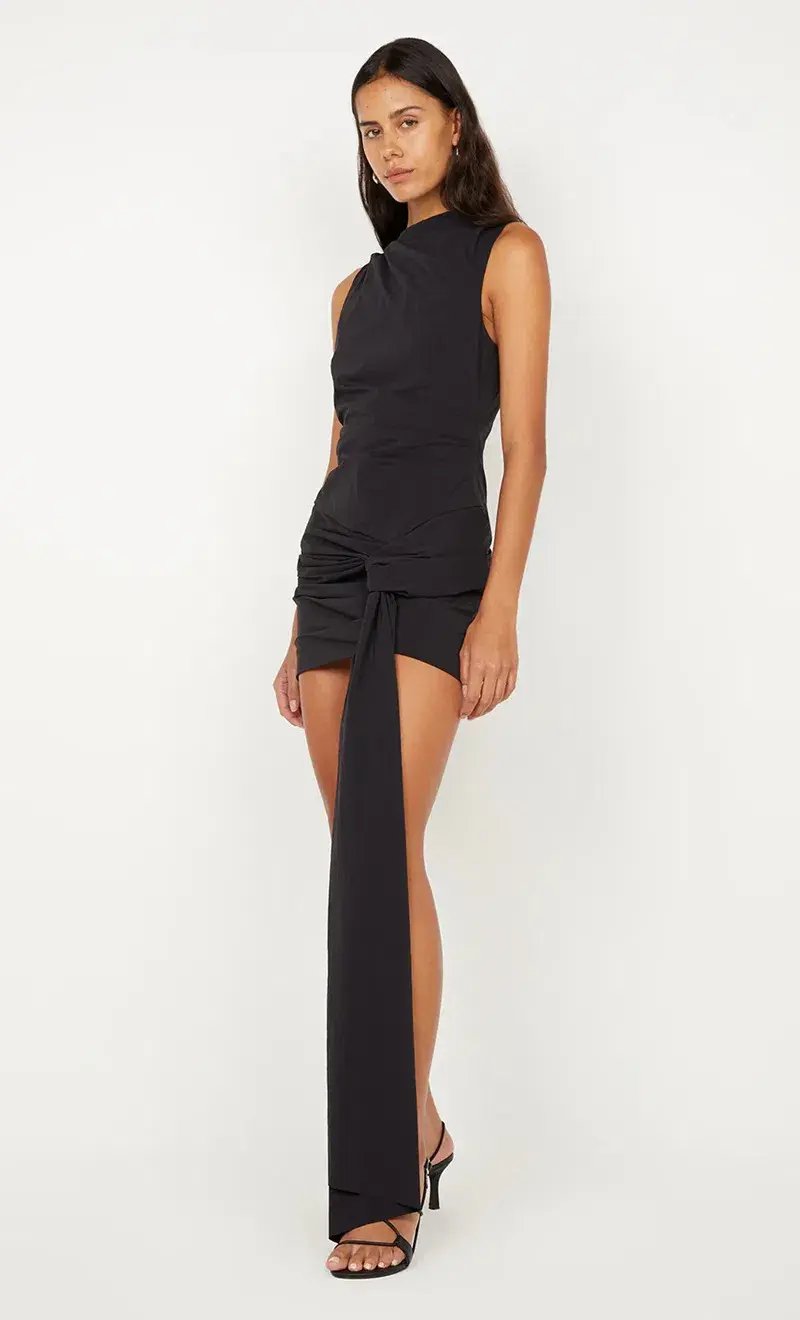 Bec & Bridge Domenic Asym Mini Dress Black Size 6 photo 2