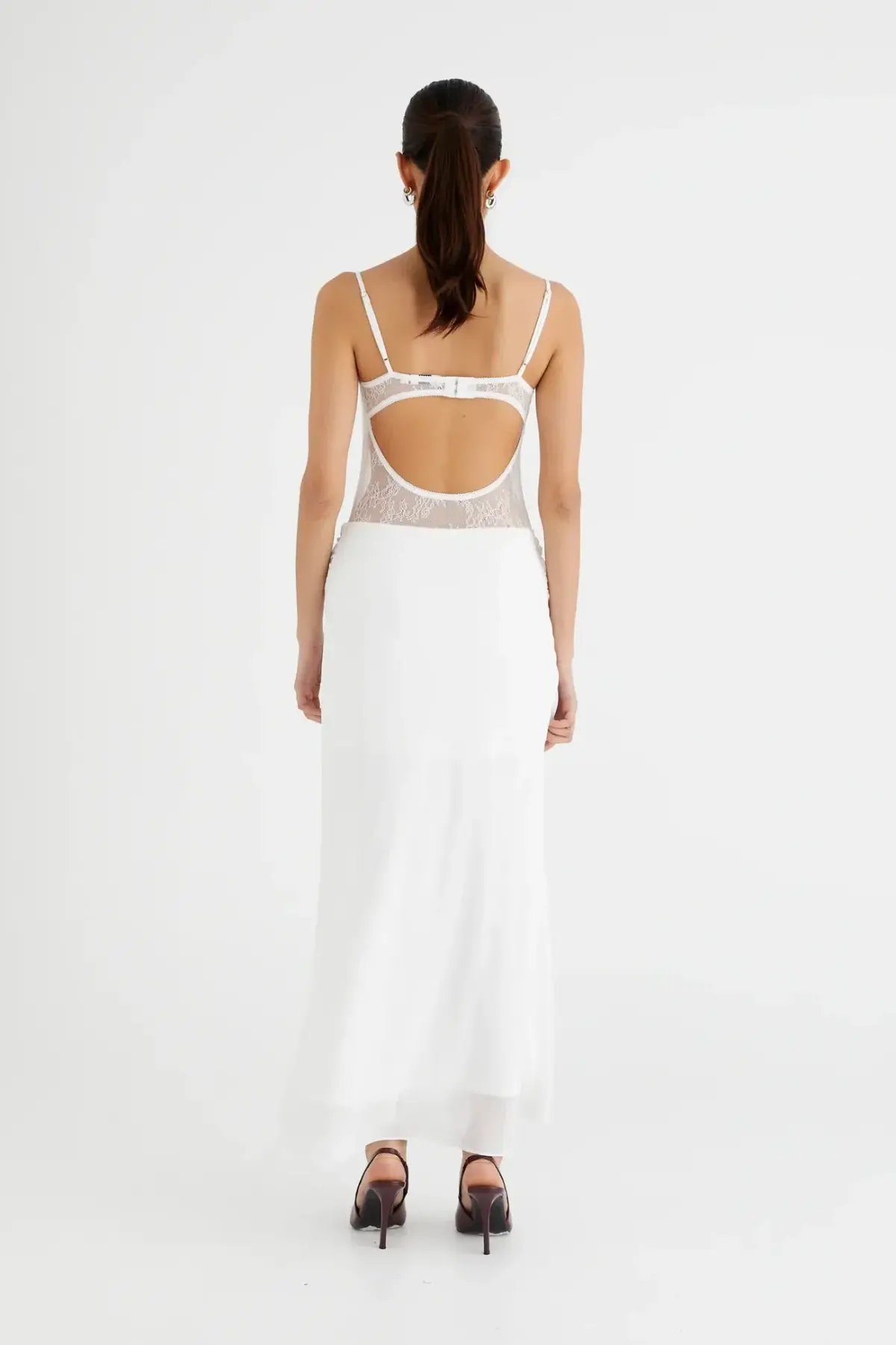 Benni Gabriel Maxi Dress White Size 12 photo 4