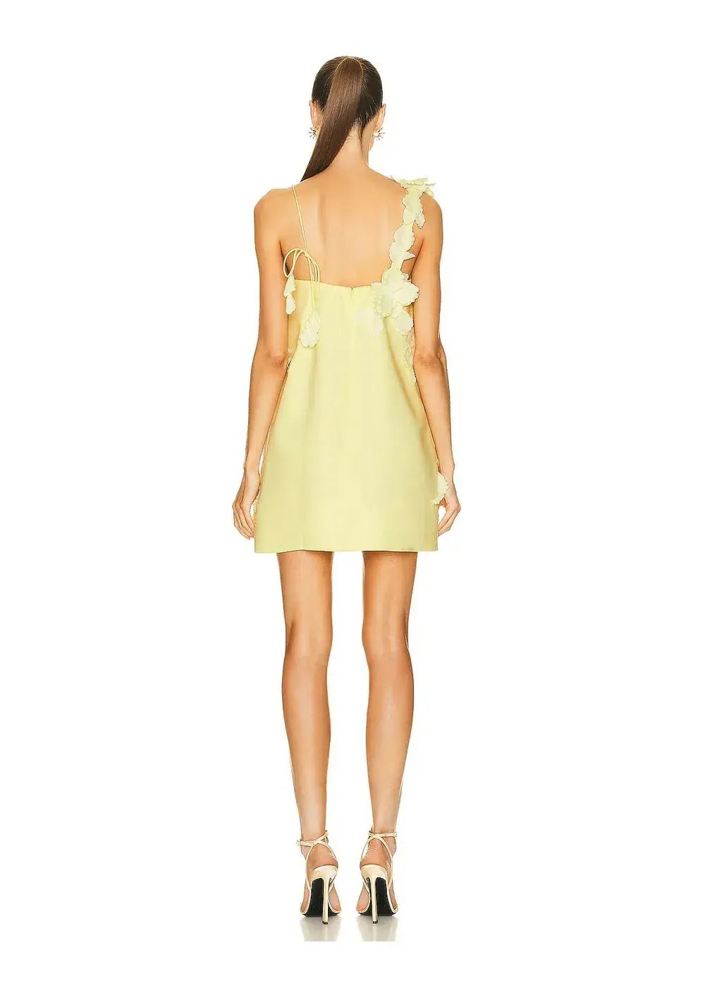 Zimmermann High Tide Lift Off Flower Mini Dress Lemon Yellow Size 1 / Au 10 photo 4