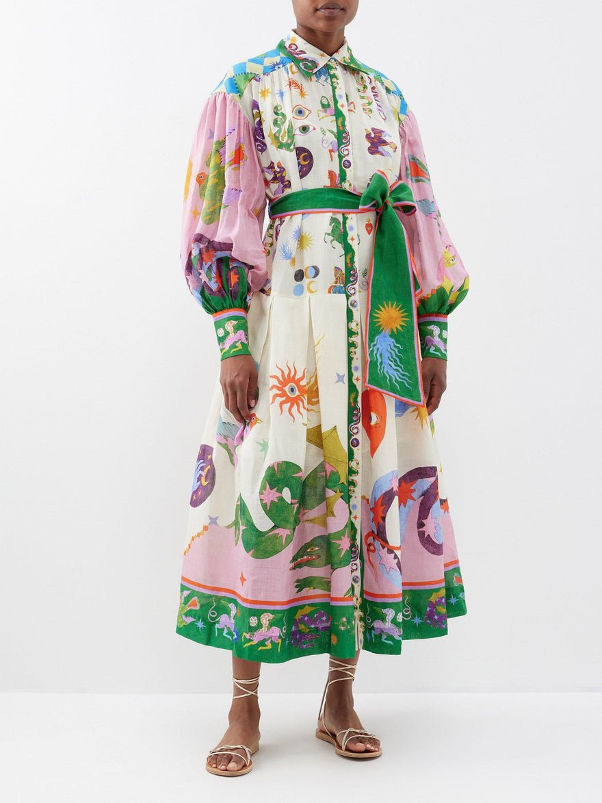 Alemais Seeker Shirtdress in Multi photo 3