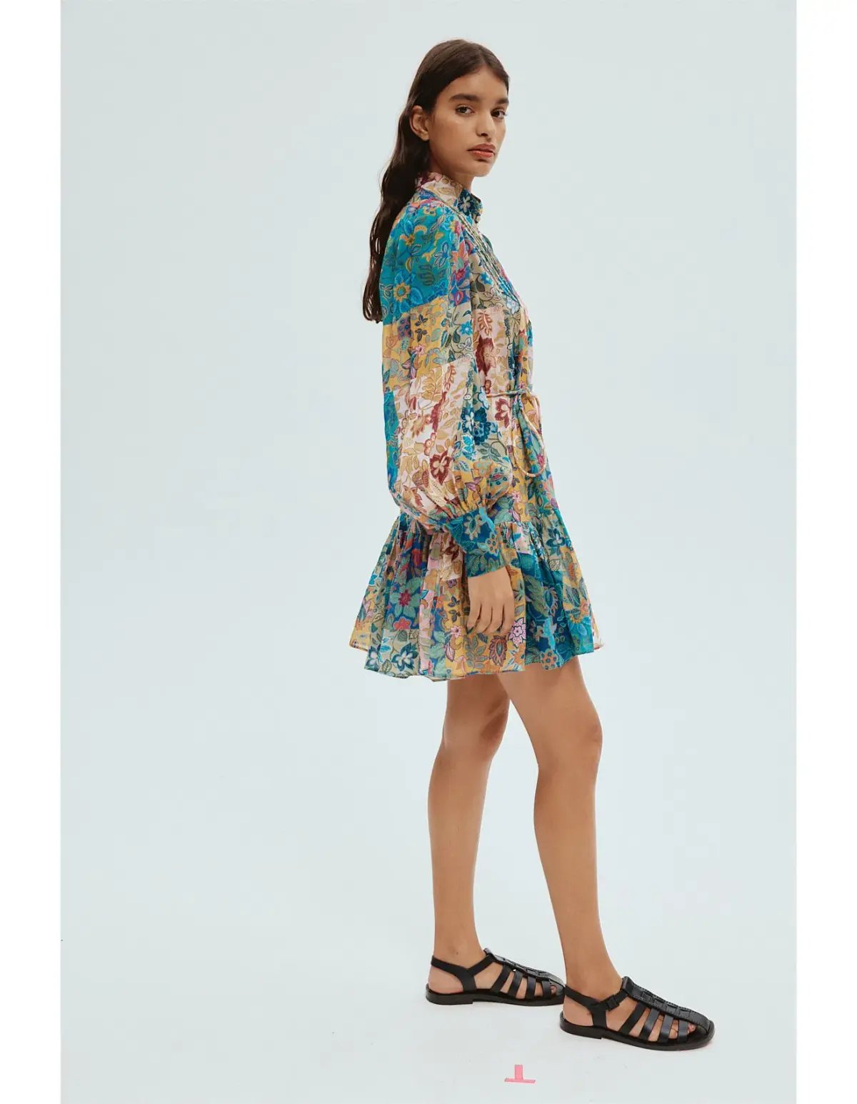 Alemais Bella Patchwork Mini Dress Floral Size 8 photo 6
